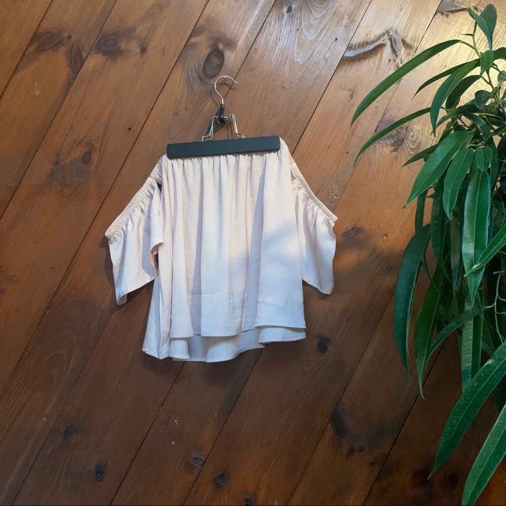 AEO Blush Off-Shoulder Silky Top